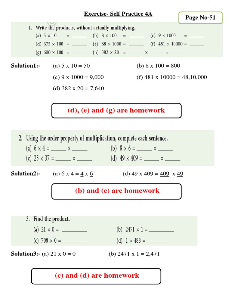 Math Practice Solutions and Homework | PDF | Mathematics