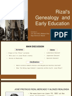 Lesson 2 Rizal Genealogy and Early Education