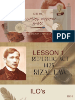 Lesson 1 RA 1425 Rizal Law
