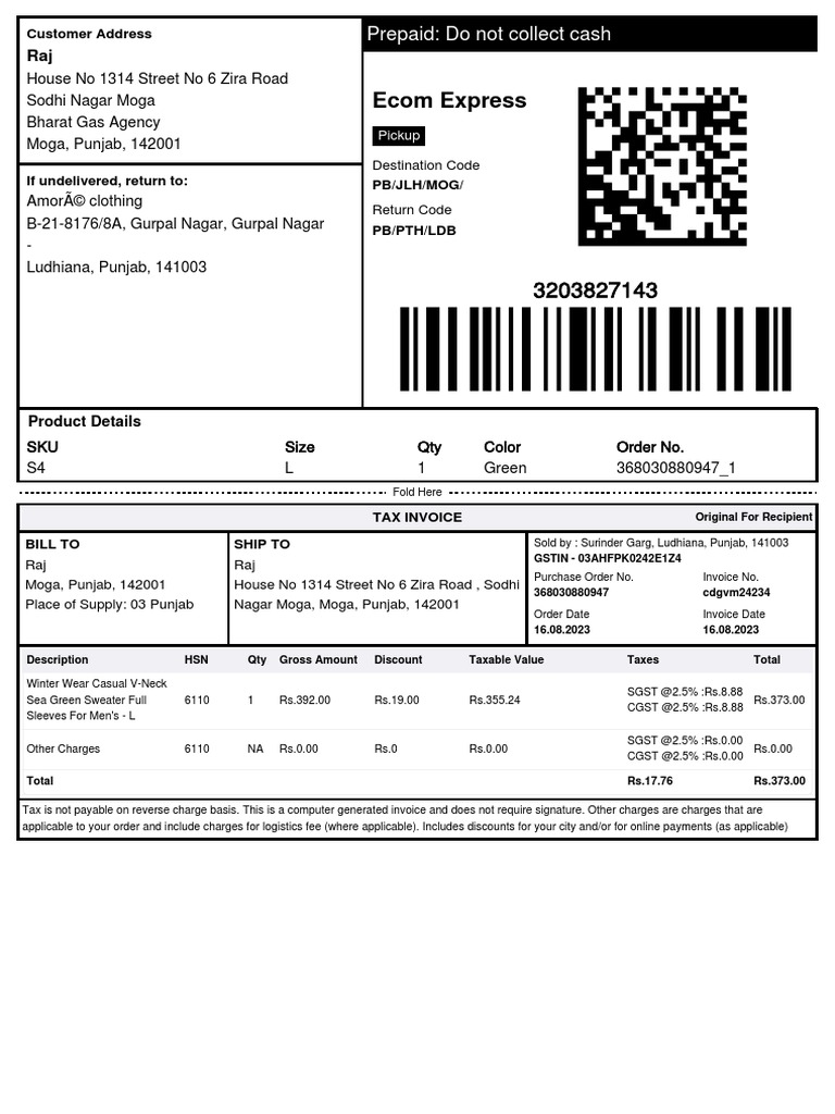Customer Invoices for Amoré Clothing | PDF | Invoice | Economies