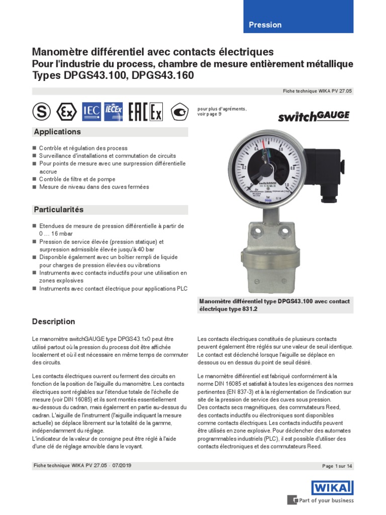 Manomètre Differentiel PDF