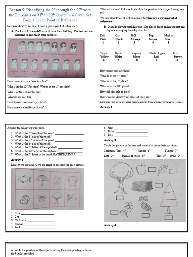 Math 2 Lesson 9 and 10 | PDF | Toys
