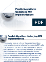 Parallel Algorithms Underlying MPI Implementations