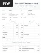 Girnar Insurance Brokers Private Limited: Salary Slip For The Month of November - 2022