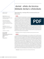 Clareamento Dental - Efeito Da Técnica Sobre A Sensibilidade Dental e Efetividade