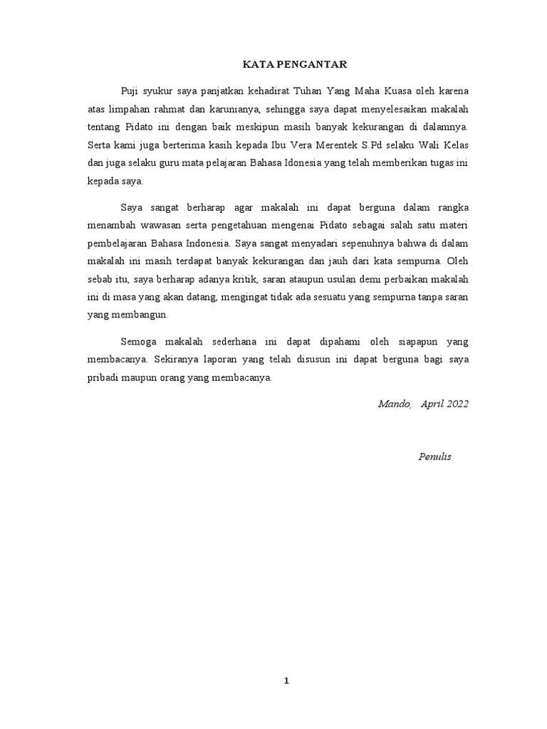 Makalah Bahasa Indonesia PIDATO PDF