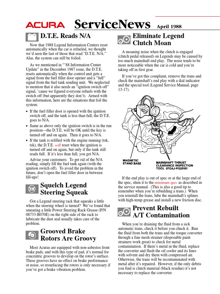 Acura TSB SN048804 PDF