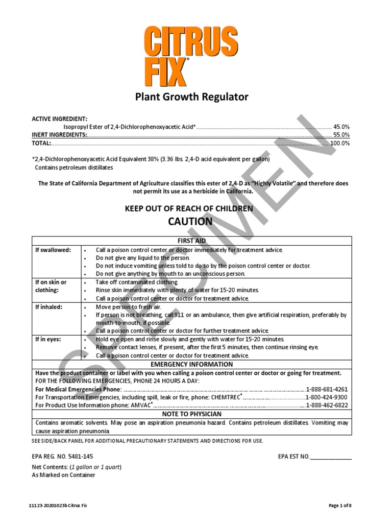 Citrus Fix Label1p | PDF | Orange (Fruit) | Legal Liability