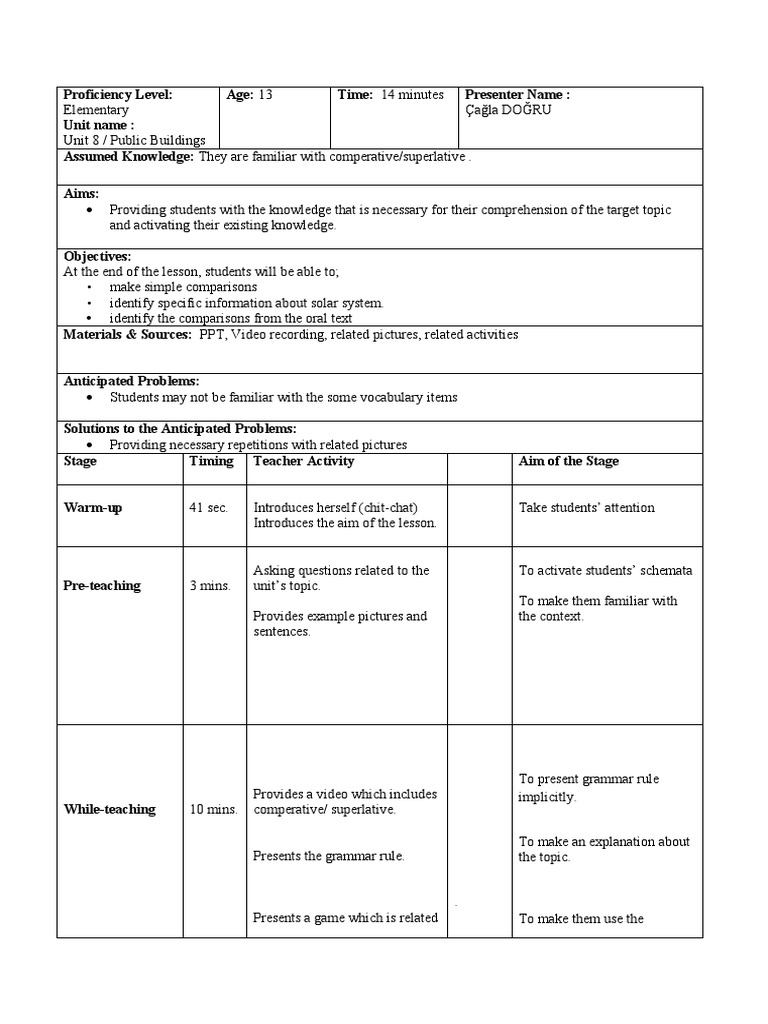 Teaching Comparatives in Public Buildings | PDF