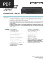 Gold Seal Series Public Address Amplifiers: Models GS250D & GS150D