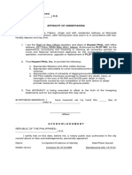 Affidavit of Undertaking-Lacking Docs For Printing