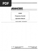 Advantest R5363 OPERATION MANUAL