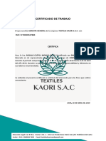 Certificado de Trabajo Paola Vilca