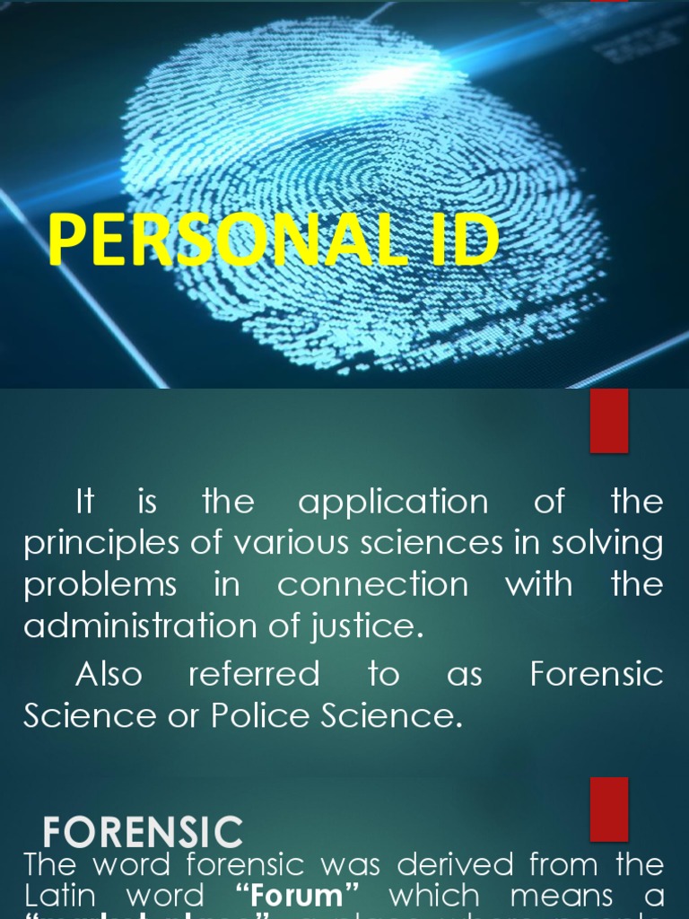 Forensic Science in Personal Identification | PDF | Social Science ...