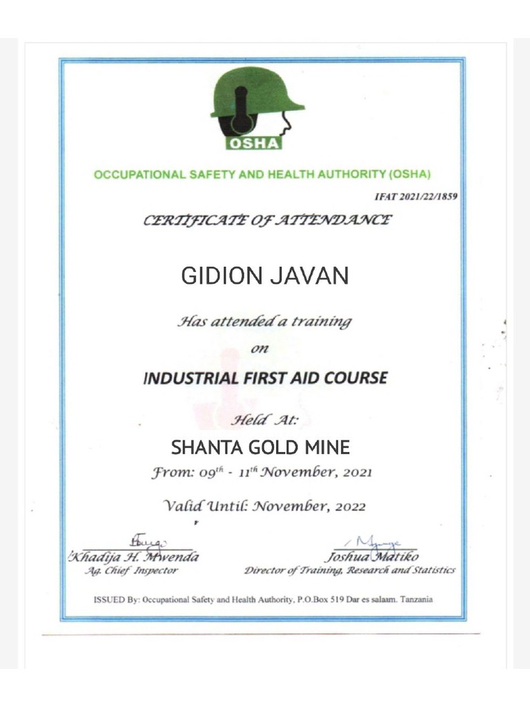 Gidion Cheti Cha Osha | PDF