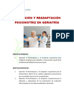 Curso de Activación y Readaptación Psicomotriz en Geriatría Oct 2023