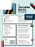 Blue White Retro Copywriter Resume