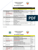 Course Calendar - THY 3 - AY 2023-2024