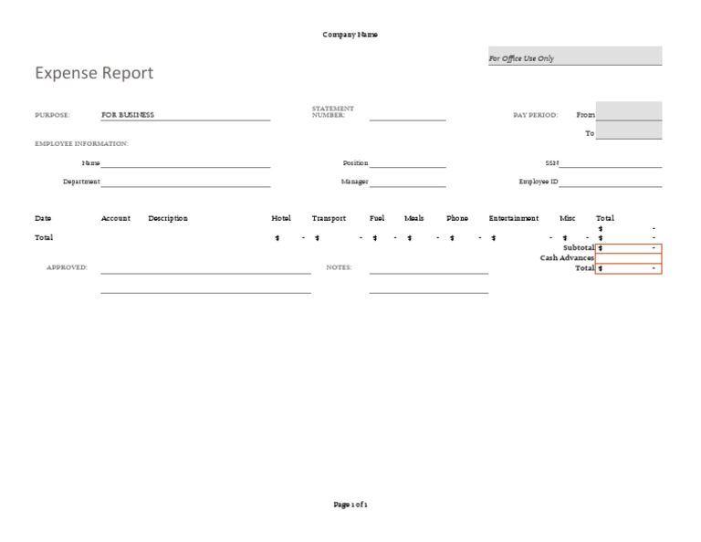 Expense Report | PDF