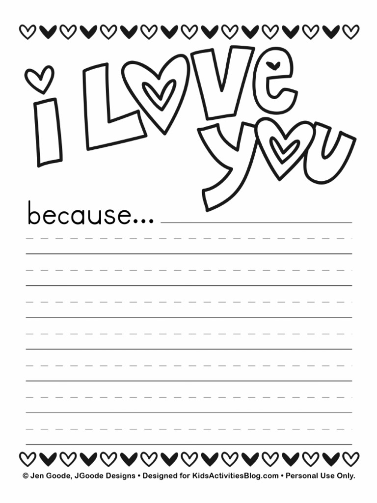 I Love You Because (Printable) | PDF