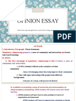 Opinion and Persuasive Essay Pro Mandatory Volunteering