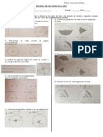 Pueba de 1° Medio (Perimetro y Area Sector y Segmento Circular), 2017