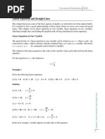 Chapter 1 Linear Equations and Straight Lines