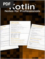 Android Programming With Kotlin For Professionals Guide To Kotlin Programming Notes For Professionals Step by Step