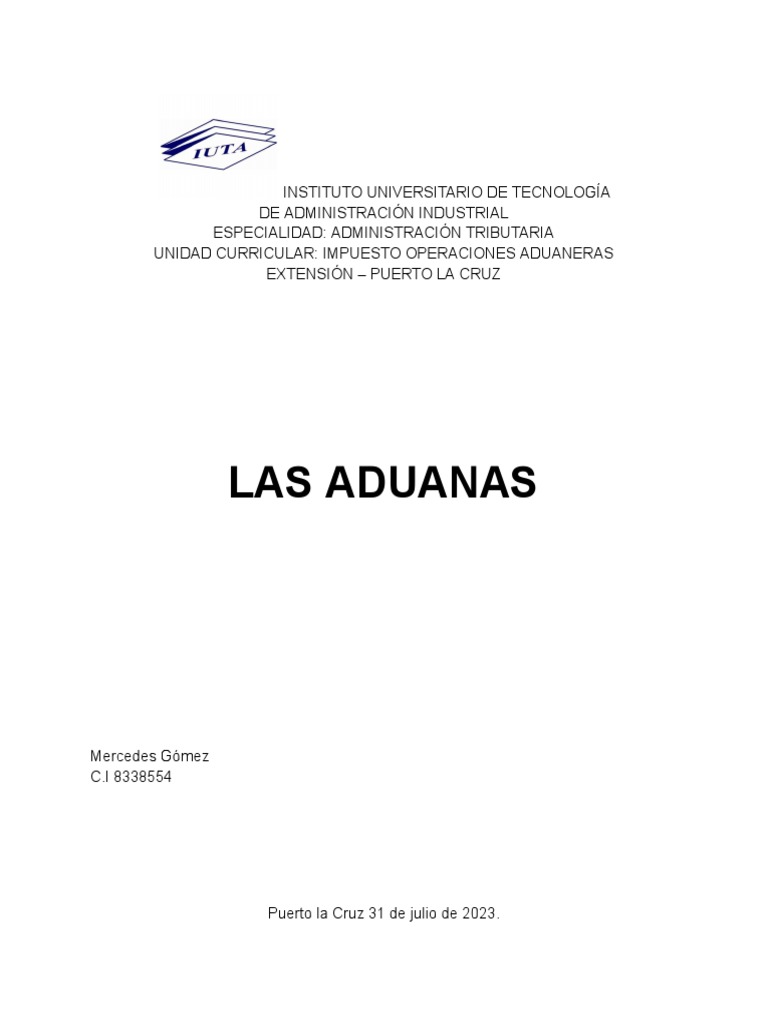Aduana Pdf Aduana Judicaturas
