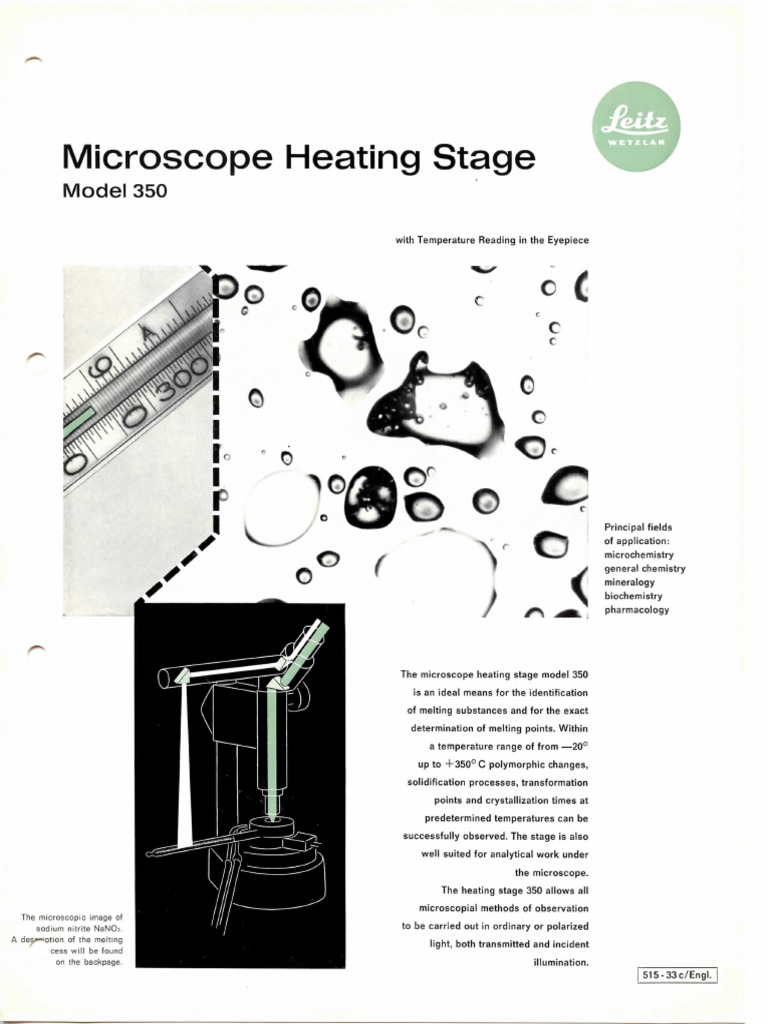 51533c Microscope Heating Stage Model 350 PDF