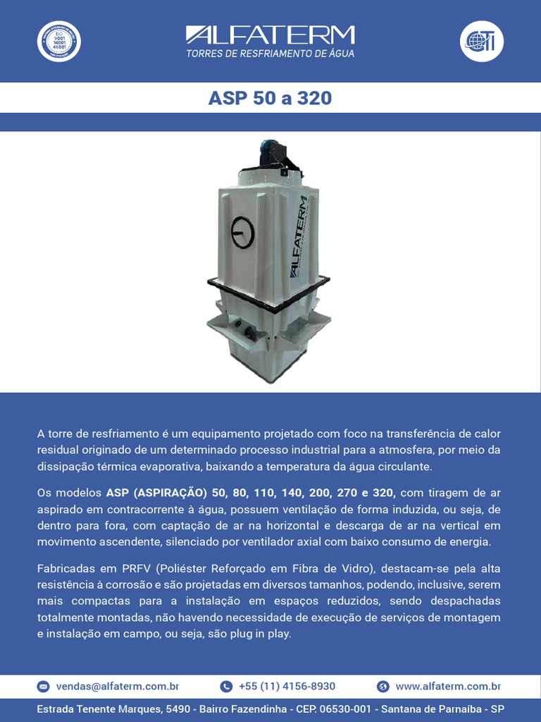 Torres-De-Resfriamento-De-Agua-Asp-50-A-320 KORPER | PDF