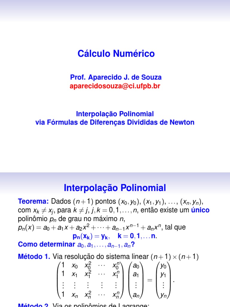 Aula15 Interpolacao Newton | PDF