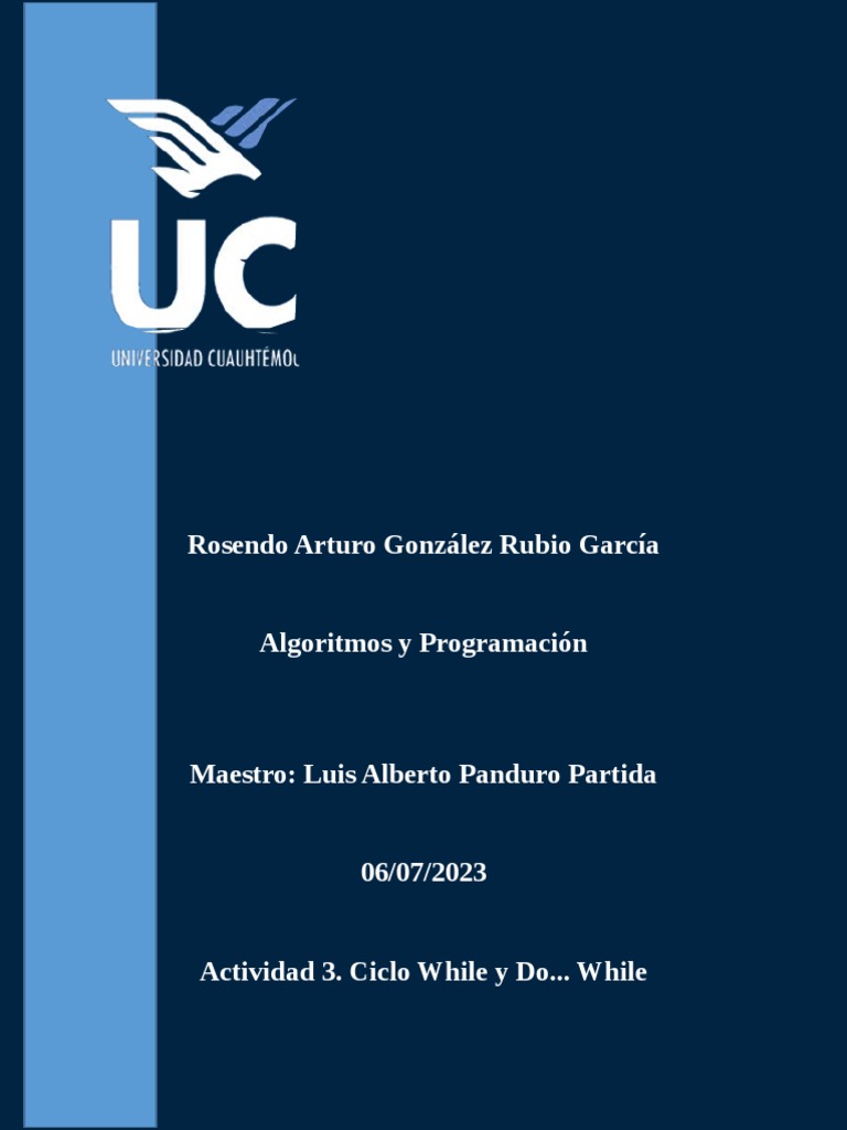 Actividad 3. Ciclo While y Do While | PDF