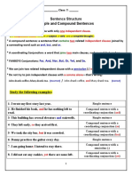 Grammar - Unit 5 - Simple and Compound Sentences