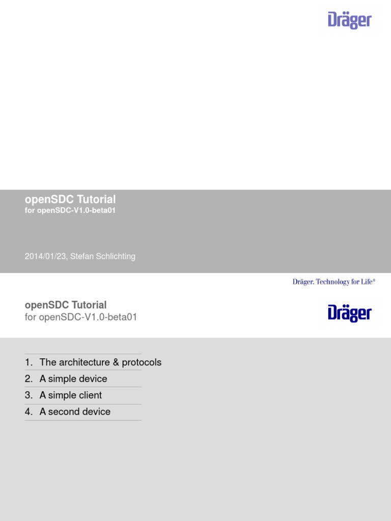 OpenSDC Tutorial V1.0 Beta01 | PDF