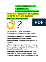 Filosofia - Aulas - 1 Ano - Capitulo 1 - Volume 1 - 2021