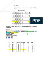 Ejercicios de Tablas de Verdad Matemática