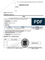 Memorandum 306 - Servicio Funebre