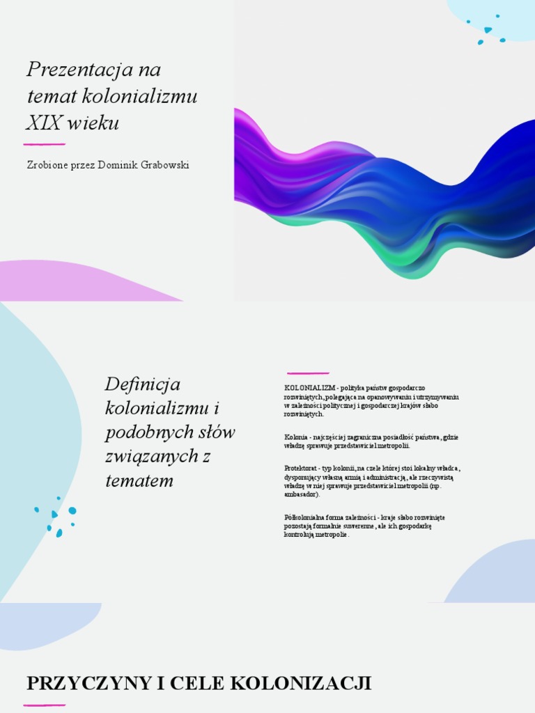 Prezentacja Na Temat Kolonializmu | PDF