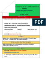 PLAN DE CLASES Naturales El Estado de La Materia