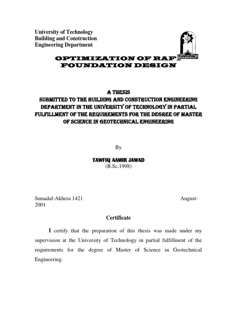 Optimization of Raft Foundation Design | PDF | Mathematical ...