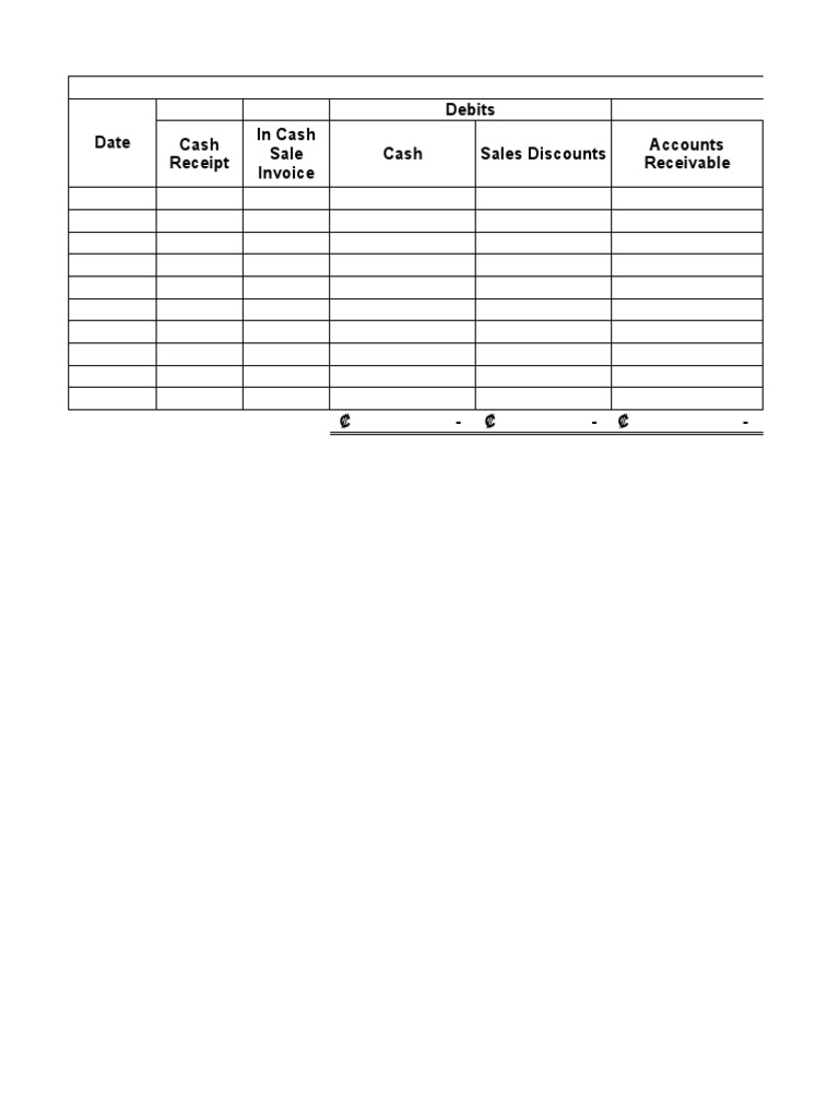 Cash Receipts Journal PDF