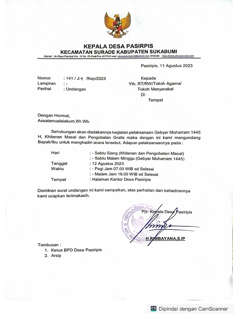 undangan rt rw | PDF