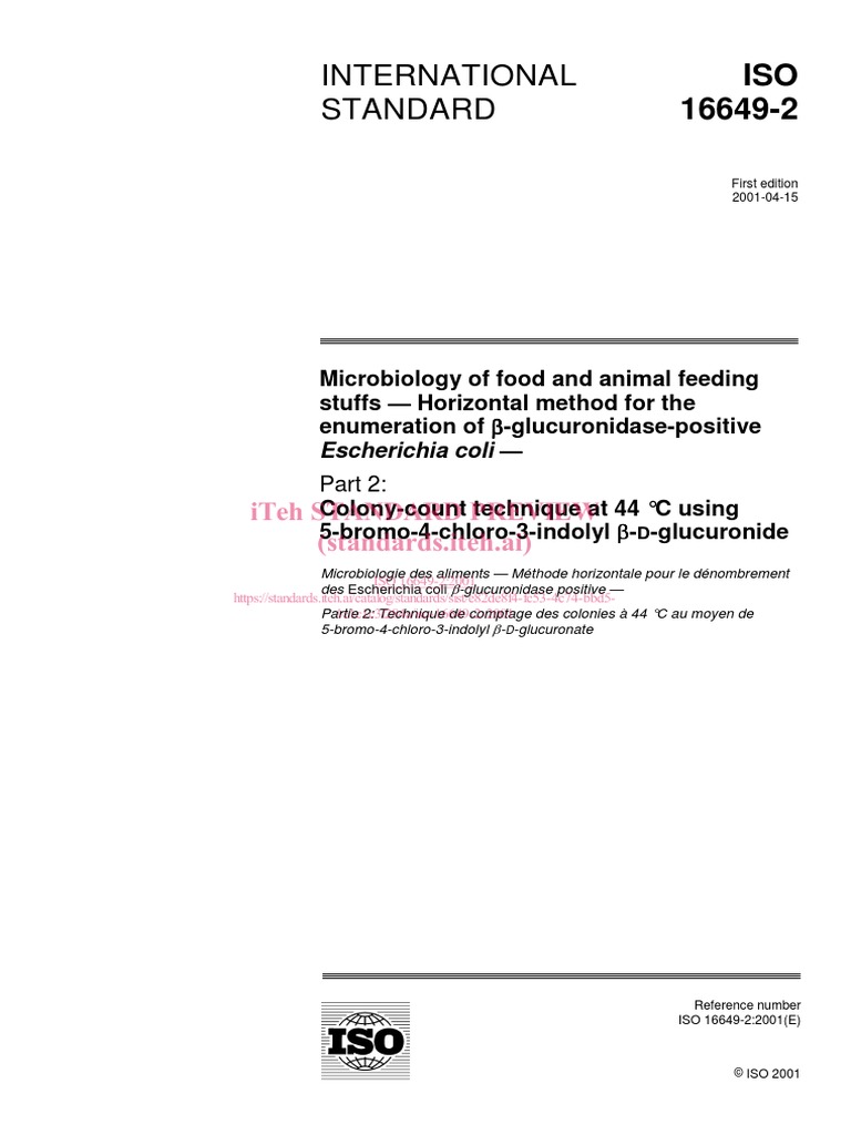 Iso 16649 2 2001 | PDF