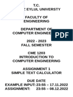 Cme 1203 - Assignment 1 - Simple Text Calculator