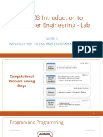 Week 02 - Introduction To LAB and Programming Concepts