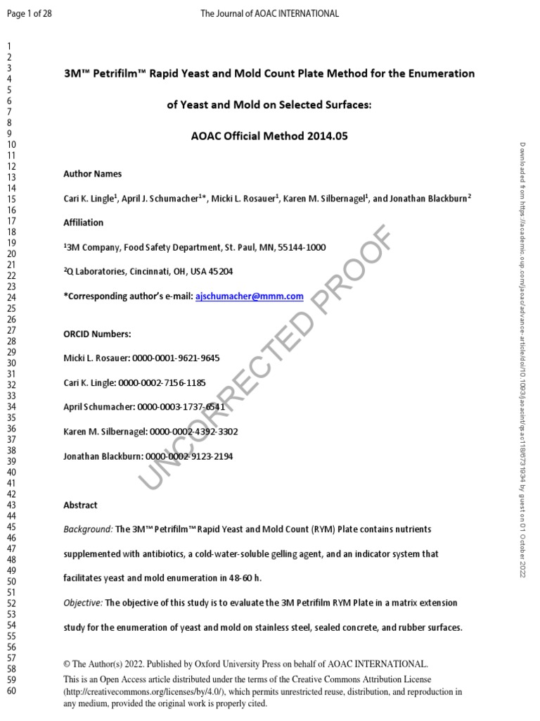 3m petrifilm rapid yeast and mold count plate meth pdf
