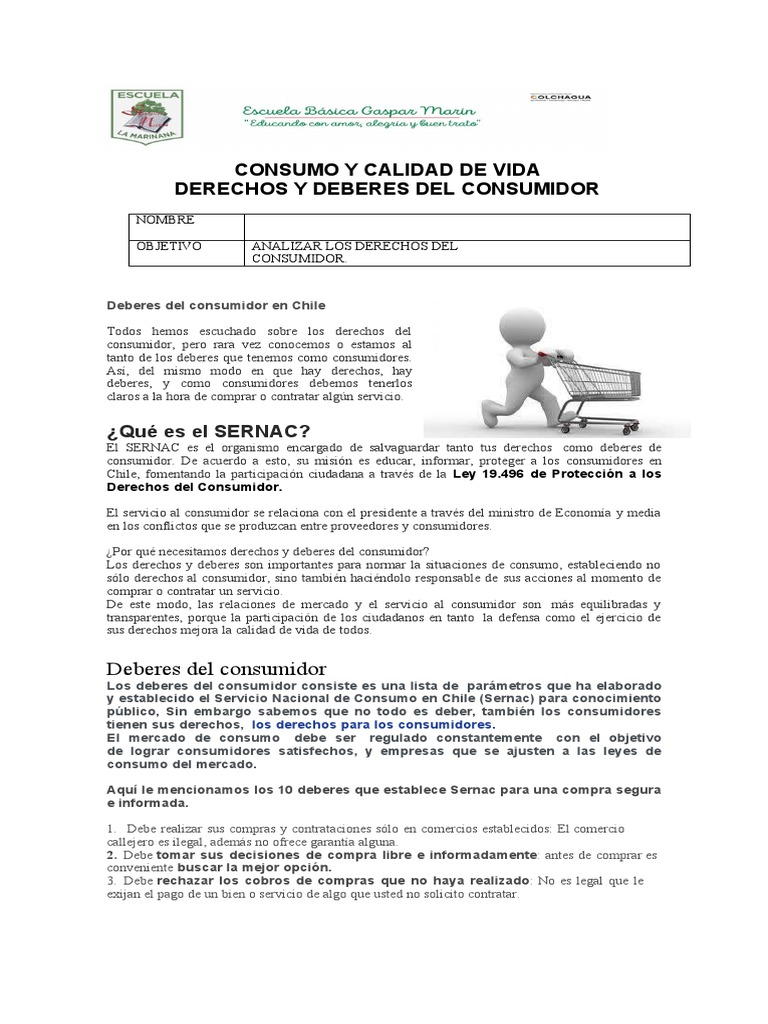 Guia 2 Consumo y Calidad de Vida Segundo Ciclo Segundo Semestre | PDF