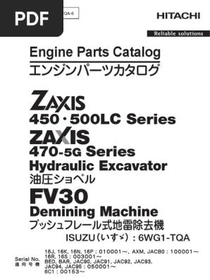 ZX470 5G - Isuzu - 6WG1 Tqa 6 | PDF