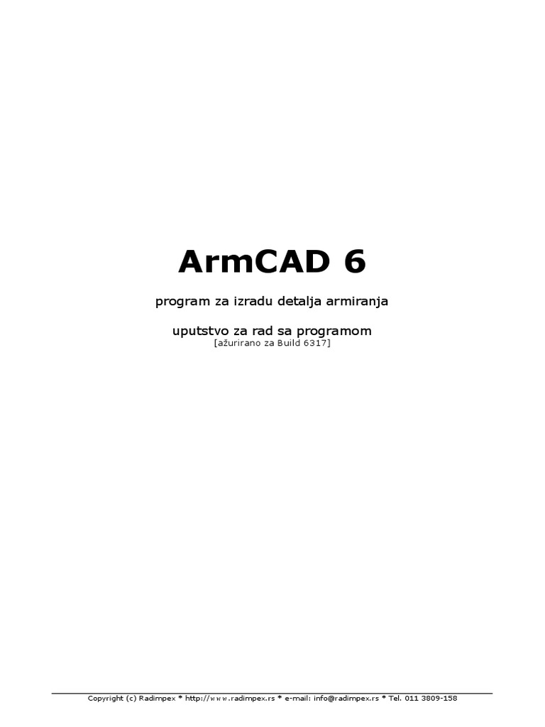 ArmCAD 6 Uputstvo SRB | PDF